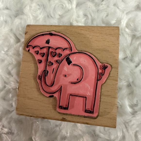 Elephant Stamper with Umbrella Design - Picture 3 of 4